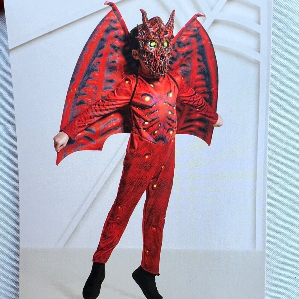 Light Up Red Dragon Kids Halloween Costume Size Kids Large